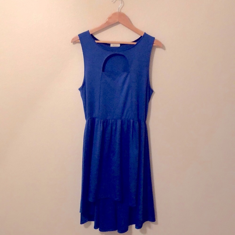 Hi-Lo cobalt cutout Everly Dress